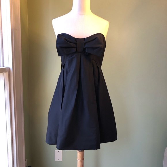 Jill Stuart Bow Taffeta Strapless Cocktail Dress 4 - Picture 4 of 5